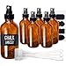 Amber Glass Spray Bottles (4oz) - 6 pack - Small Empty Bottle for Essential Oils and Cleaning Solutions Mist