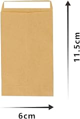 Rowwait 50pcs Small Brown Kraft Envelopes Self Adhesive 6x10cm Seeding Bags view 2