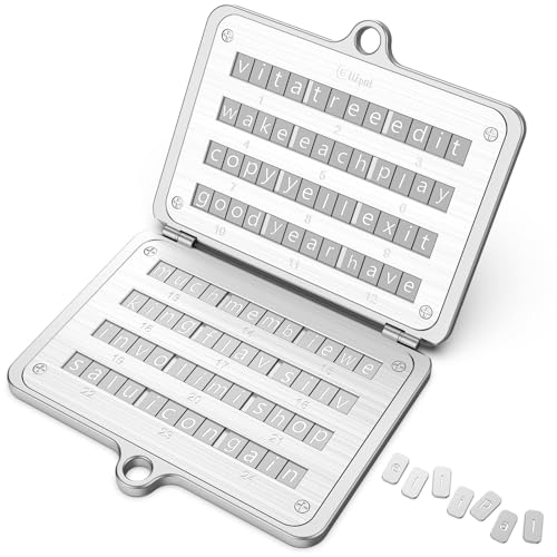 ELLIPAL Crypto Seed Phrase Storage, 316 Stainless Steel with Lock, 24 Words Backup, Compatible with BIP39 Hardware Wallets