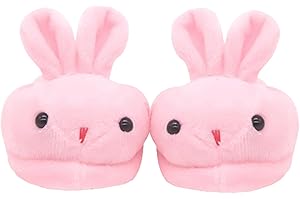 AugFrog 1 Pair Doll Shoes Suitable for 18 Inch Dolls, Cute Fashion Doll Accessories, Doll Slippers with Cartoon Animal Appearance Design, Birthday Gift for Children - Pink Rabbit