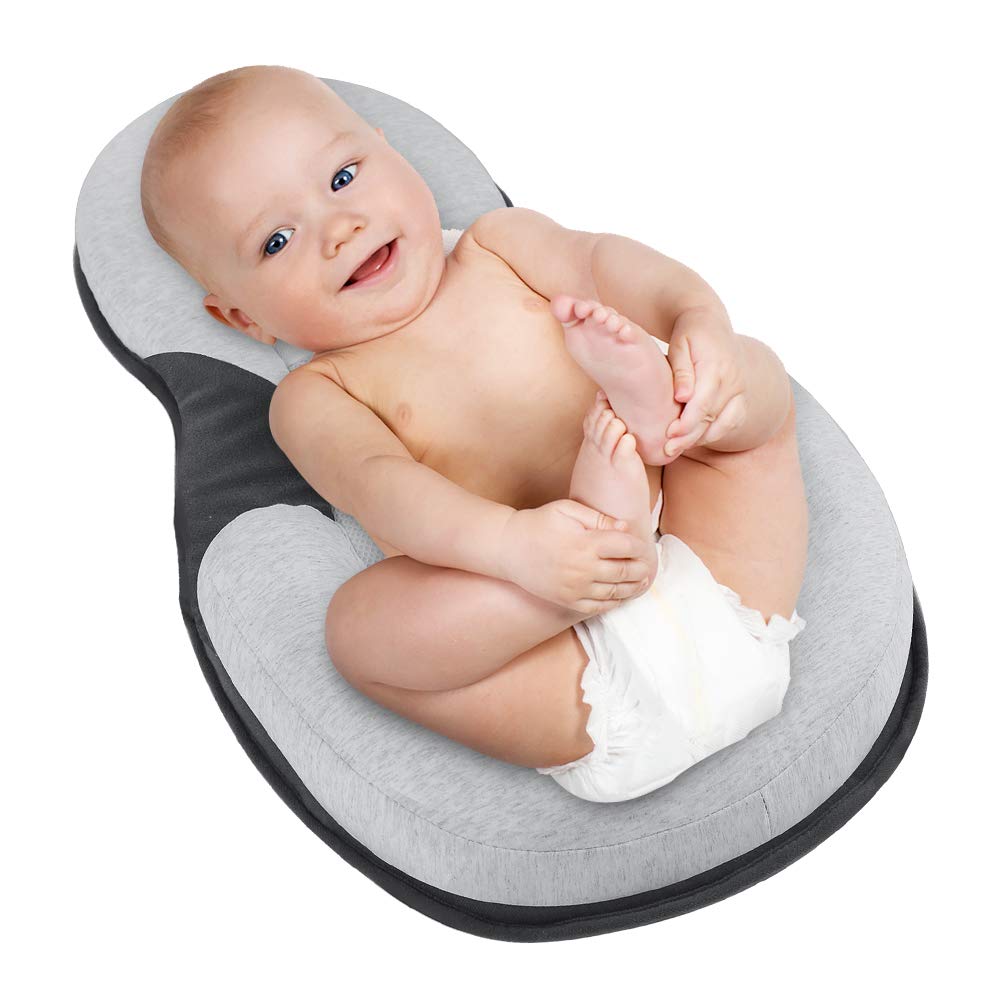 Mestron Portable Baby Bed Babies Head Support Pillow Newborn Baby Mattress Lounger Nest for Baby Sleep Positioning Comfortable Easy Cleaning Sleeping Lounger for 0 12 Months Baby Lounger: Baby