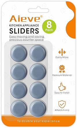 Small Appliance Parts & Accessories - Aieve Appliance Sliders, 8 Pcs Small Appliance Slider for Countertop, Self Adhesive Home Finds Caster Wheels Rollers, Kitchen Must Have Gadgets for Stand Mixers, Coffee Makers, Air Fryers