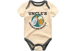 Uncles Drinking Buddy Baby Bodysuit Funny Infant One-Piece Outfit Newborn Baby Clothes Gift for Niece Nephew or New Uncles