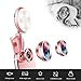 iphone Camera Lens, Selfie Ring Light - 4K HD Wide Angle Lens + 185° Fisheye Lens + 50X Macro Lens, Rechargeable Clip On Selfie Light For Phone, Iphone, Ipad, Samsung Galaxy, Gold