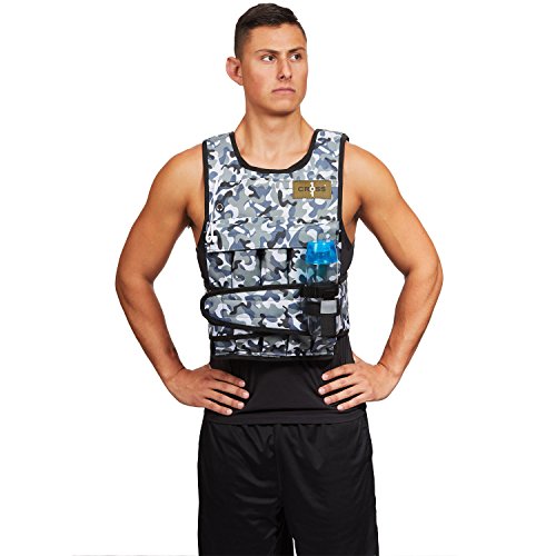 CROSS101 Arctic Camouflage Adjustable Weighted Vest (40lbs)