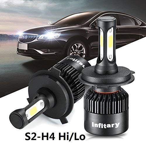H4 9003 HB2 LED Headlight Bulbs Car Head light Hi/Lo Dual Beam 72W 8000LM Auto Headlamp All-in-one Conversion Kit Plug Play Infitary Replacement Front Left Right High Low Beam