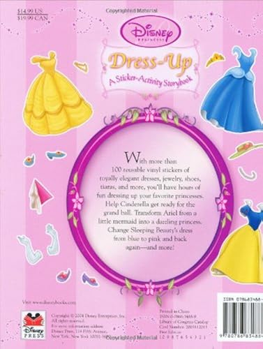 open lace back dress Disney Princess: Sparkly Sticker Dress Up – BookXcess main image 1