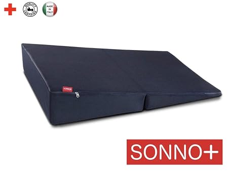 Cuscino Cuneo Per Seduta SONNO+ - 40x40x9 Cm, Alta Densità - Per Correggere La Postura In Ufficio