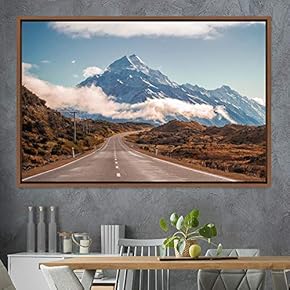 signwin Framed Canvas Wall Art Mountainscape Aerial Dramatic...