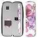 MoKo Holder Case for Apple Pencil 1st/2nd Generation, Carrying Bag Sleeve Pouch Cover Fit New iPad 9th/8th/7th Generation, iPad Air 4, iPad Mini 6/5, iPad Pro 11/Pro 12.9 2021/2020, Floral Purple