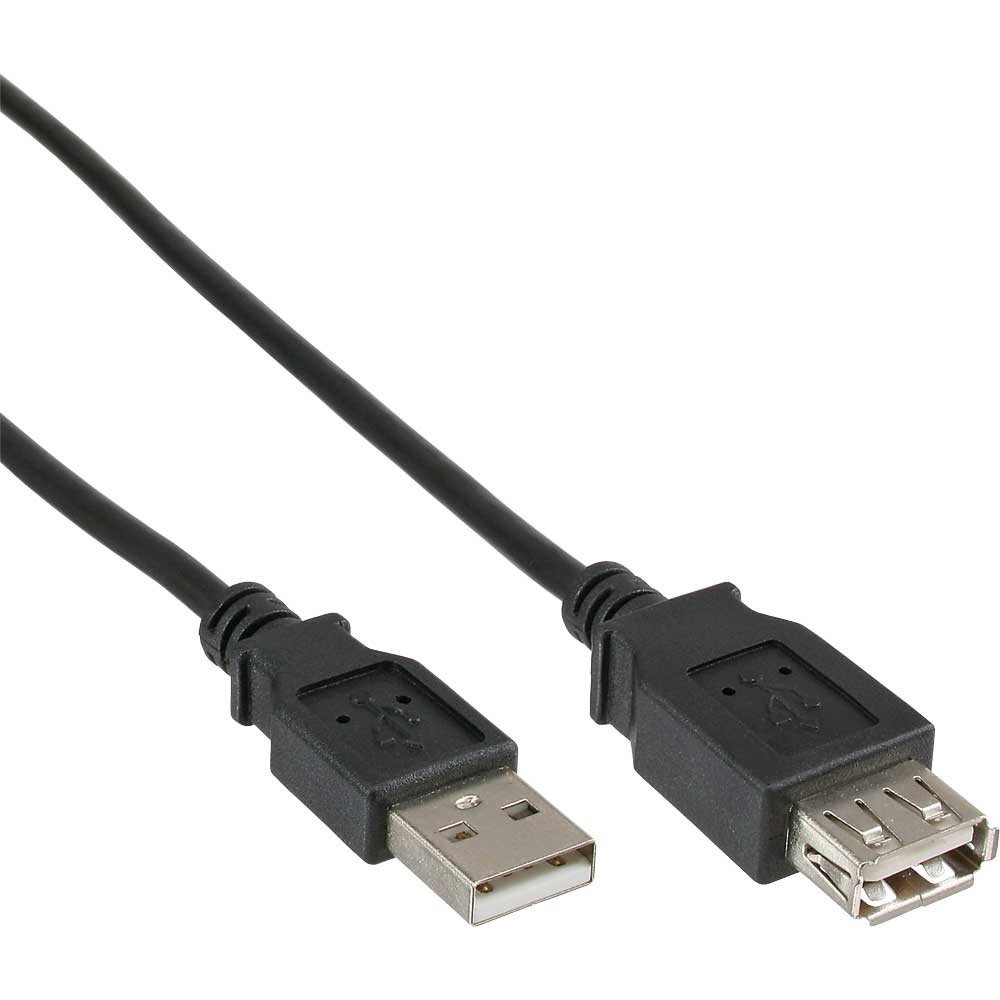 InLine 34650B USB 2.0 Extension Cable (Male to Female Type A 0.5 m) Black