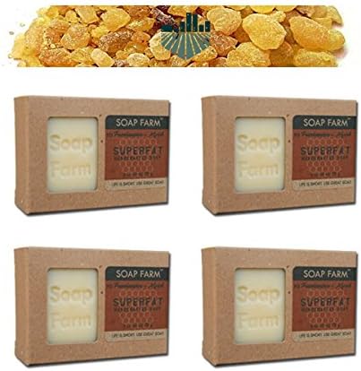 Soap Farm Frankincense & Myrrh SUPERFAT Natural Soap 4 pack 6 oz Bars