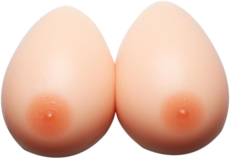 Monbedos 1 Pair of Waterdrop Silicone Breast Fake Breast Milk Fake Boobs Artificial Boobs for Crossdresser Transgender Mastectomy Cosplay