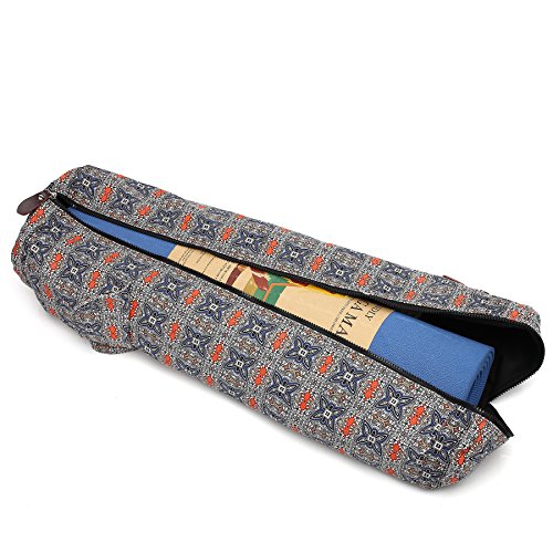 Boence-Yoga-Mat-Bag-Full-Zip-Exercise-Yoga-Mat-Carry-Bag-with-Sturdy-Canvas-Smooth-Zippers-Adjustable-Strap-Large-Functional-Storage-Pockets-Fits-Most-Size-Mats