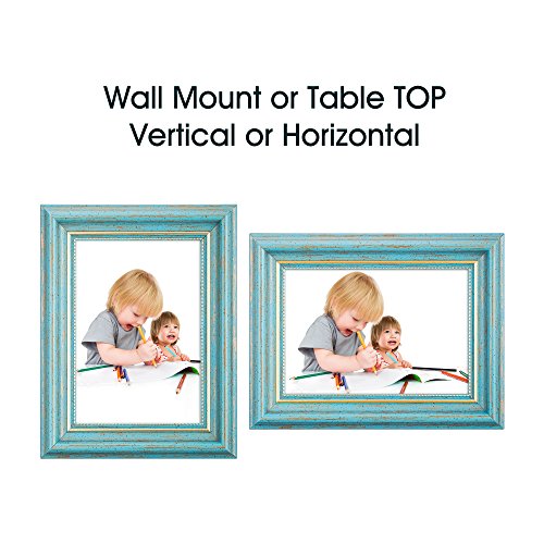 Msicyness 4x6 Picture Frame for Wall Mounting 2 Pack Roma Green Photo Frames with Mat Decor for Standing TableTop Display - Thumbnail 2