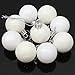 SODIAL(R) Ornament Ball 24Pcs Chic Christmas Baubles Tree Plain Glitter Xmas Ornament Ball Decoration White
