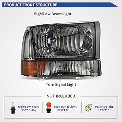 oEdRo Headlight Assembly Compatible with 1999-2004