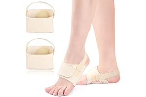 Price Xes Arch Support Sleeves - Upgrade Adjustable Orthotic Wrap Compression Arch Support Brace with Gel Pad for Flat Feet &