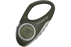 Happyyami Handheld Altimeter Mountaineering Thermometer Temp Gauge Toy Figure Football Carabiner Thermometer