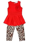 Zeagoo Girl Sleeveless T-shirt Top+pants Leggings Trousers Outfit Clothing