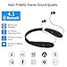 Bluetooth Headset, Dostyle Wireless Bluetooth Headphones Neckband Stereo Earphones with Retractable Earbuds, Foldable Design and Mic for iPhone X 8 7 Plus iPad Samsung Galaxy S7 S8 and Android Phones