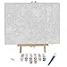 Paint by Numbers for Adults - Framed Canvas and Wooden Easel Stand - DIY Full Set of Assorted Color Oil Painting Kit and Brush Accessories - Soul Dancer 12