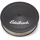 Edelbrock 1223 Pro-Flo Black Finish 3" Round Air Filter Element with 14" Diameter