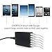 KevenAnna 50W/10A 6 Port USB Wall Charger,Rapid USB Charging Station for Apple, Android and other USB Powered Mobile Devices