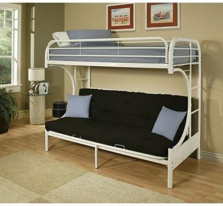 Eclipse Twin Over Full Futon Bunk Bed, Multiple Colors