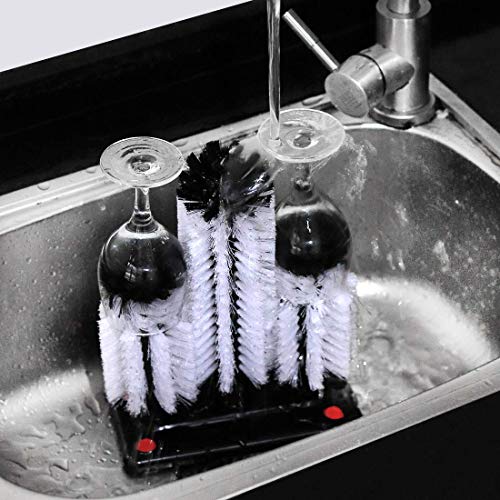 Triple 3 Brush Bar Glass Washer with Suction Base