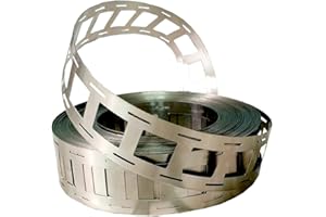 JOYSOG Nickel Strip,0.15 * 27mm 10M 2P Nickel Strip for 18650 Battery Spot Welding Tape Ni Plate,Used for 2 Parallel 18650 Batteries Spot Welding DIY 18650 Battery Pack, 20.25mm Spacing