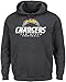 NFL San Diego Chargers Men's Our Team Long Sleeve Screen Print Hooded Fleece Pullover, X-Large, Charcoal Heather