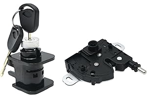 VIKKSAER Hood Latch Catch & Hood Lock Cylinder w/ 2 Keys, Replacement for Ford Transit Connect 2010-2013, Transit MK7 2006-2011