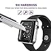 EcoPestuGo Compatible [2 - Pack] Apple Watch 38mm Tempered Glass Screen Protector, EcoPestuGo Anti-Scratch Full Coverage Scratch-Proof Screen Film Compatible 38mm Series 1/2/3(Black)