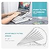 Laptop-Stand-Jelly-Comb-Ergonomic-Notebook-Riser-Desk-9-Level-Adjustable-with-Foldable-Legs-Phone-Holders-and-Cooling-Design-for-Macbook-Tablet-Book-ComputerDesktop-Monitor-White Laptop Stand, Jelly Comb Ergonomic Notebook Riser Desk 9-Level Adjustable with Foldable Legs, Phone Holders and Cooling…