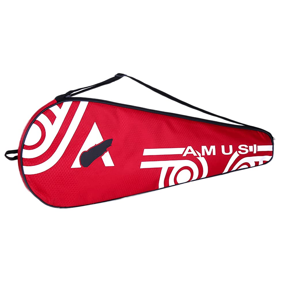 ITODA Portable Badminton Racket Bag Waterproof Dustproof Carry Bag Lightweight Tennis Racquet Bag Sport Outdoor Badminton Racket Cover Case Single Shoulder Equipment Bags for Two Rackets