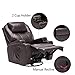 SUNCOO Massage Recliner Chair Ergonomic Bonded Leather Recliners Heated Lounge with Cup Holders 360 Degree Swivel Manual Reclining Sofa 19 in 1