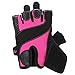 Contraband Pink Label 5137 Women's Padded Weight Lifting and Rowing Gloves w/Grip-Lock Padding (Pair) - Machine Washable Fingerless Workout Gloves Designed Specifically for Women (Pink, Small)