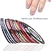 Nail Art Set，DIY Nail Design Tool with 30 Mixed Colors Striping Tapes Stickers，15 Drawing Polish Brush Set, 12 Colors Rhinestones, 3D Nail Art Gold/Silver Studs