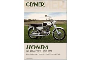 Clymer Shop Manuals Repair Manual for Honda 125-200 Twin 65-78