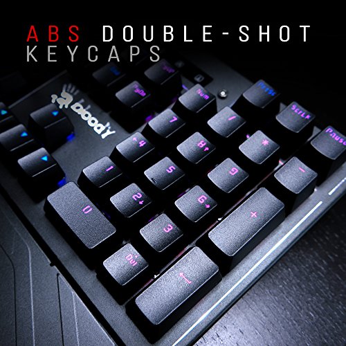 Bloody Gaming B975 Light Strike Optical Gaming Computer Keyboard |Instant Actuation | Spill-Resistant Design | RGB LED Backlit Keyboard | Tactile & Clicky Feedback | Ergonomic Detachable Wrist-Rest