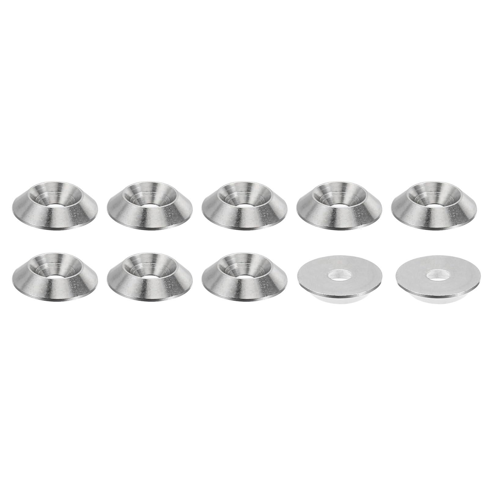 PATIKIL M4 Finish Countersunk Washer, 10pcs 16mm Dia. 3.2mm Tall Solid 304 Stainless Steel CNC Finish Cup Washer Screw Head Gasket for Industrial Construction — image 1