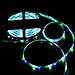 SUPERNIGHT 16.4ft 5M Waterproof Flexible Strip 300leds Color Changing RGB SMD3528 LED Light Strip Kit RGB 5M +44Key Remote+12V 3A Power Supply
