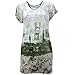 Womens Summer Beach Ice Silk Loose Short Sleeve Semi Sheer T-shirts Dress Tunic