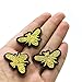 SenseYo 12 Pcs Cute Embroidered Sewing Bees Patches Sewing Patch for Bags Jackets Jeans Clothes, Embroidered DIY Patches Kids Craft Patch (Gold)