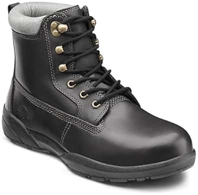 Amazon.com | Dr. Comfort Men's Protector Black Steel Toe ...