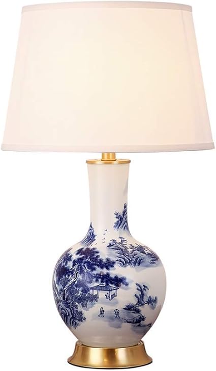 WLP-WF Keramische Tischlampe Minimalistische Holztischlampe Für