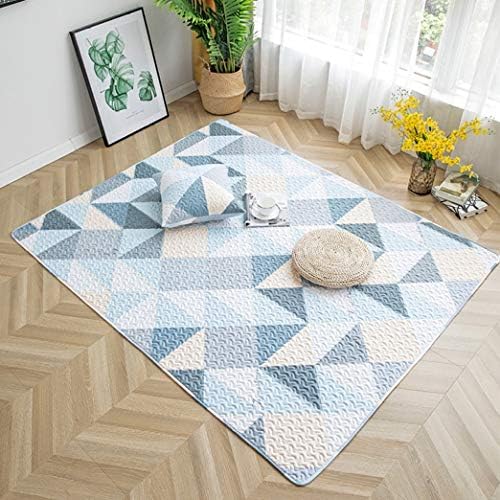 カーペット室内 カラー 屋内 おしゃれ 長方形 玄関ラグマット 至上 90 1 北欧風 ナチュラル 西海岸 かわいい コットン 玄関マット 遊び場 応接間 子供部屋 ボーダー デザイン 冬用 防音 アクセントマット 綿 キルトラグ モダン