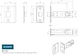 Carlisle Brass 76MM CE B/T Tubular Mortice Latch Square Fire Door Rated view 2