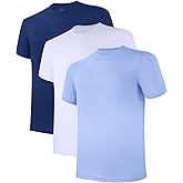 BAMBOO COOL Men's Undershirts for Men Pack,Moisture-Wicking Tees,Stretch Crew Neck Soft T-Shirts